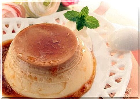 Flan with extra calcium-rich ingredients