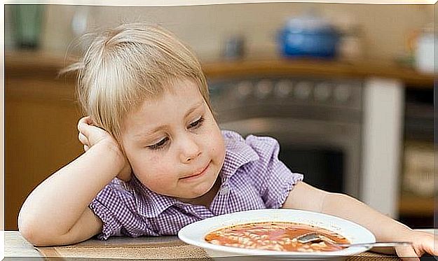 Child does not want to eat soup