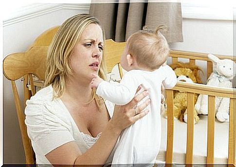 Mother with a depressed baby