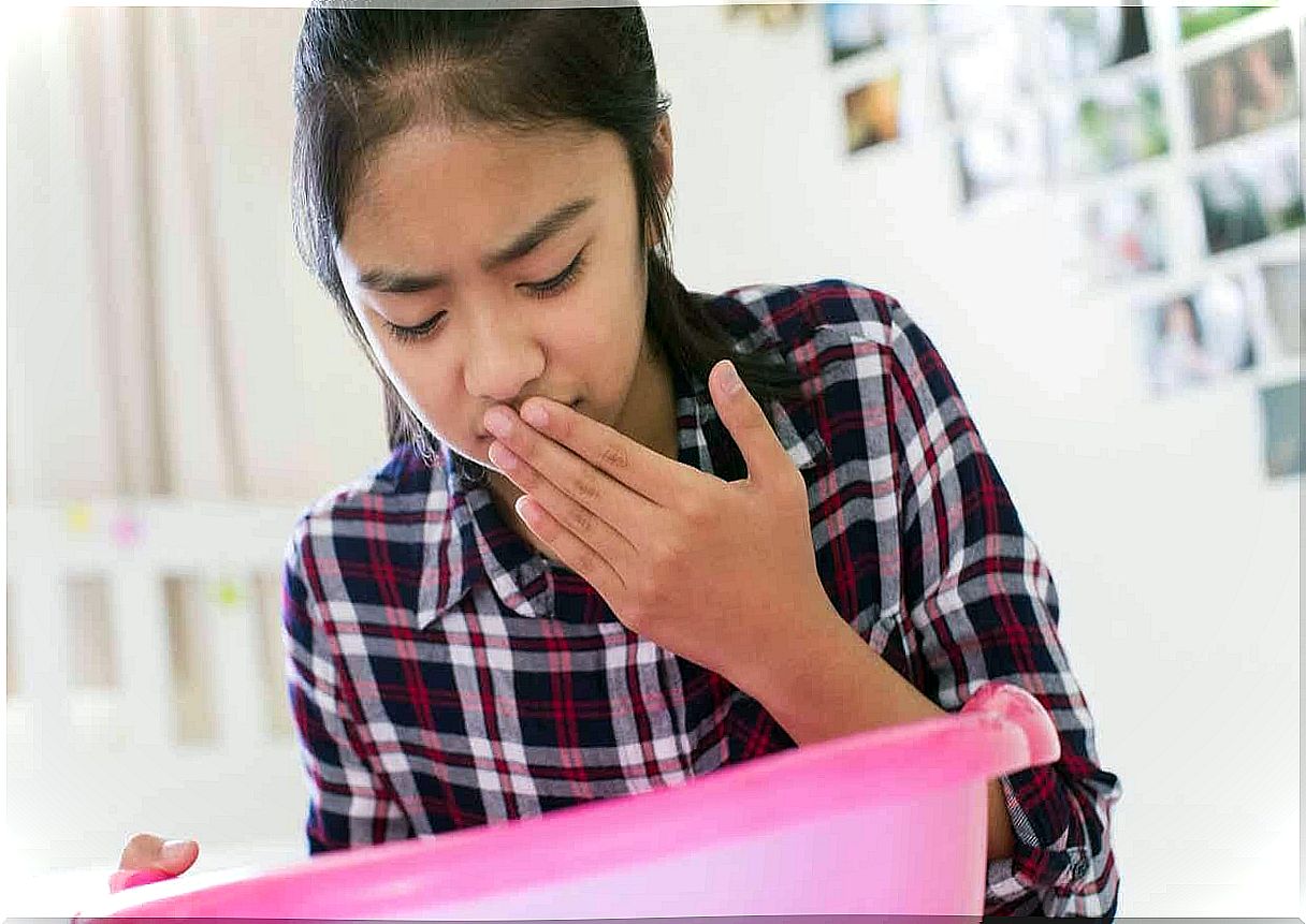 Girl with gastroenteritis, one of the most common digestive disorders