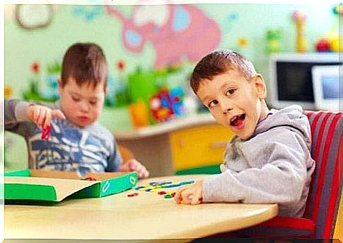 Two boys playing