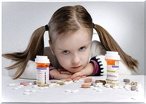 Girl with lots of pills