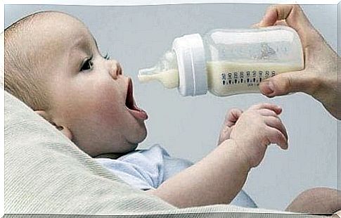 Bottle of milk for the baby