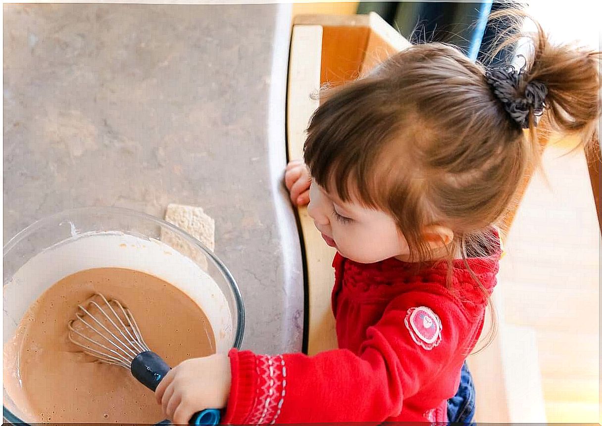 Kids love to help in the kitchen