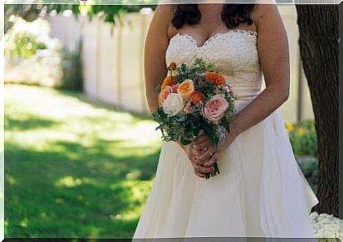 Bride wears white on her wedding day